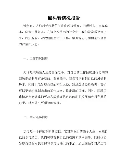 回头看情况报告