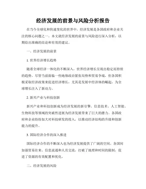 经济发展的前景与风险分析报告