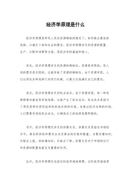 经济学原理是什么