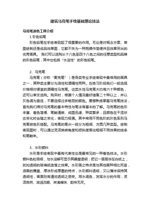 建筑马克笔手绘基础理论技法