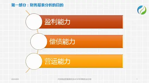 财务报表分析主要比率以及方法ppt课件