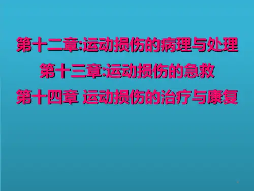 第十二章：运动损伤的病理与处理第十三章：运动损伤的急救【精选-PPT】
