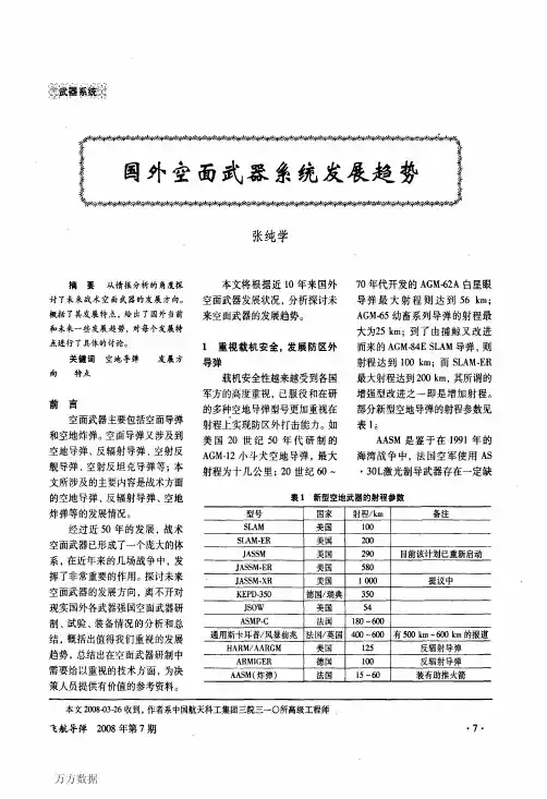 国外空面武器系统发展趋势