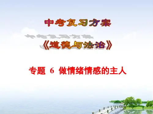 专题 6 做情绪情感的主人(39张PPT)