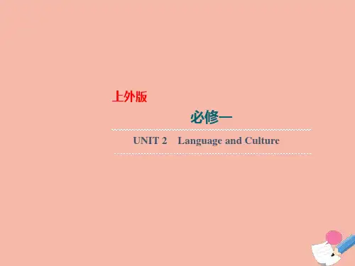 上外版2020高中英语必修第一册Unit-2单元语法课件(句子成份及简单句五种类型)