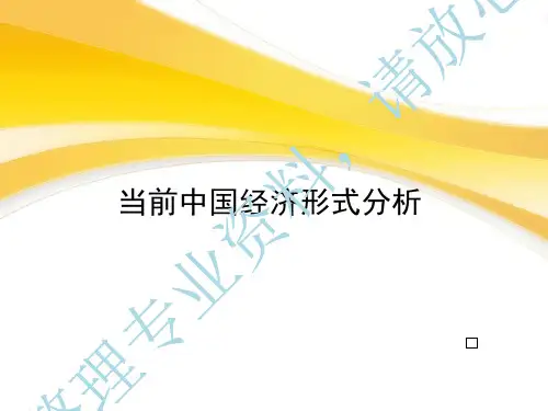 《当前中国经济形势分析(PPT34页)》