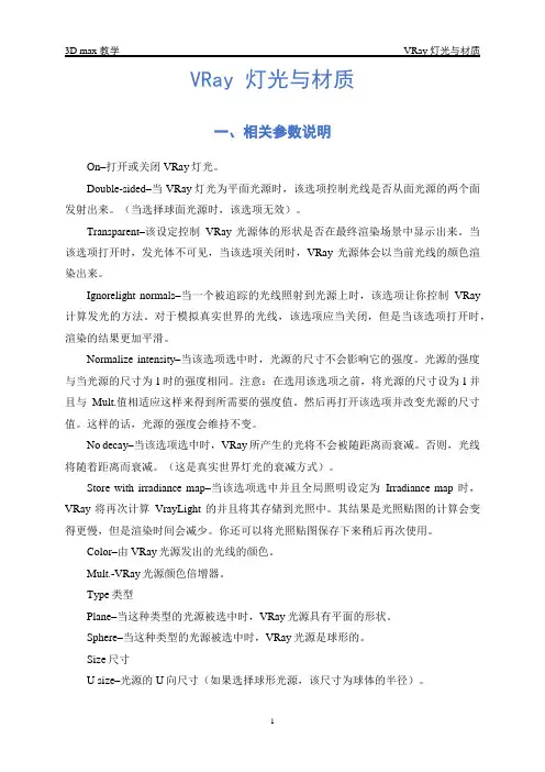 3Dmax VR灯光与材质