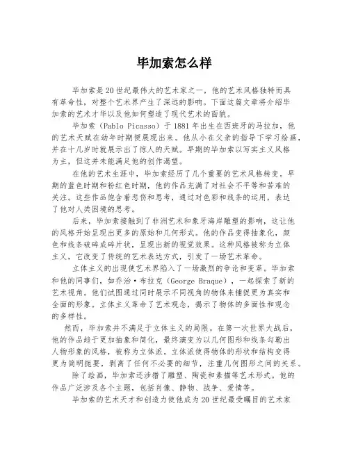 毕加索怎么样