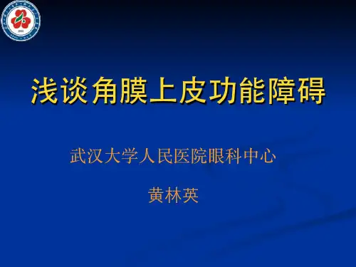 浅谈角膜上皮功能障碍2