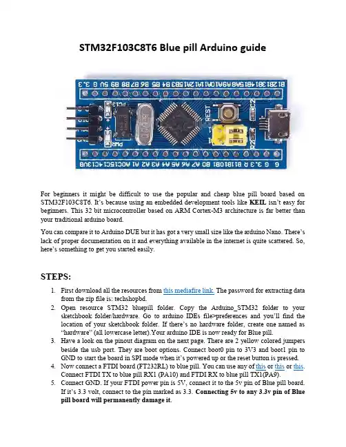 STM32F103C8T6 Blue Pill Arduino 教程说明书