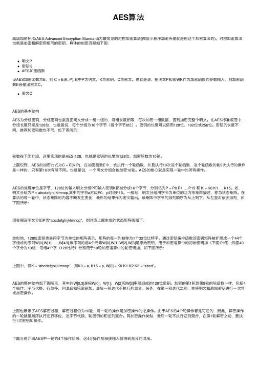 AES算法——精选推荐