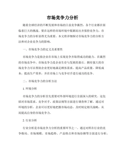 市场竞争力分析