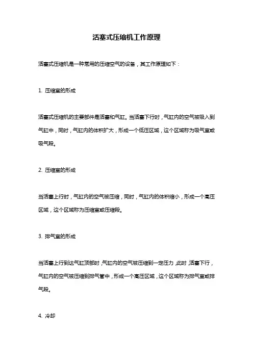 活塞式压缩机工作原理