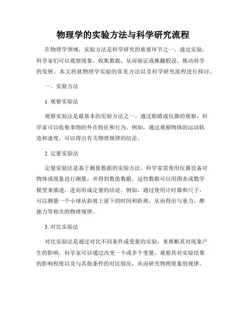 物理学的实验方法与科学研究流程