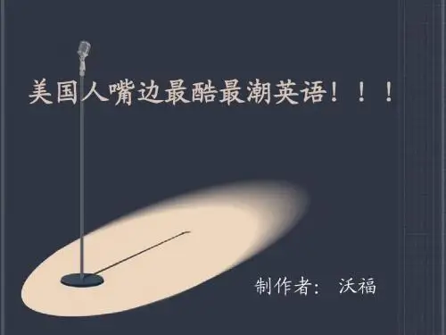 5分钟英语-美国人嘴边最酷最潮英语