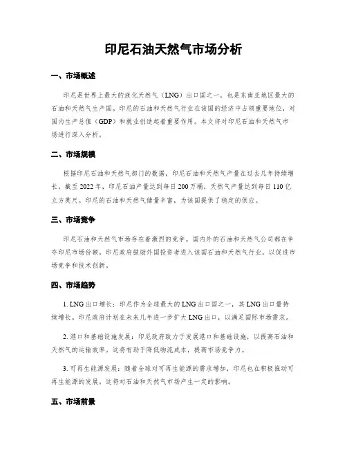 印尼石油天然气市场分析