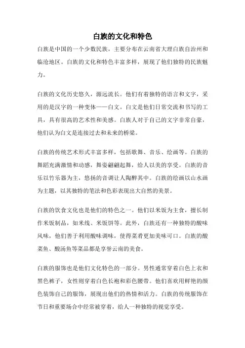 白族的文化和特色