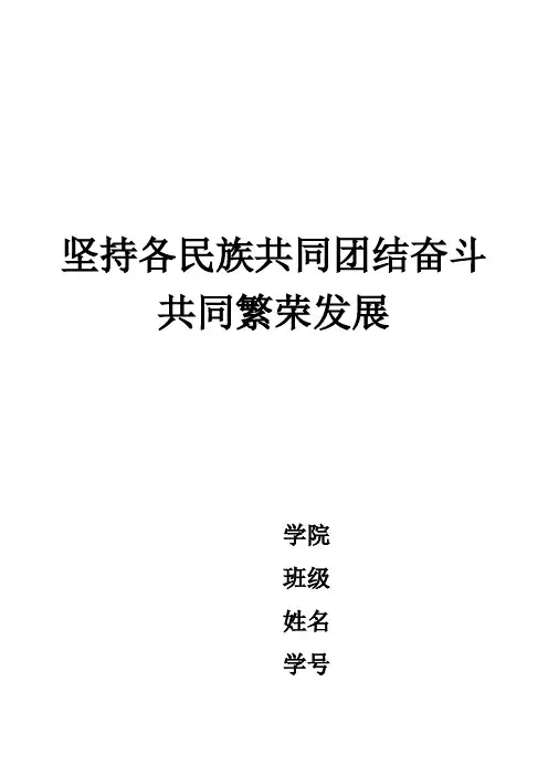 民族理论论文(各民族共同繁荣发展)