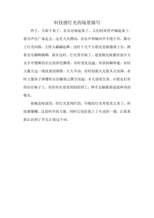 科技感灯光的场景描写