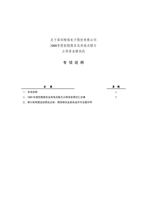 专项说明