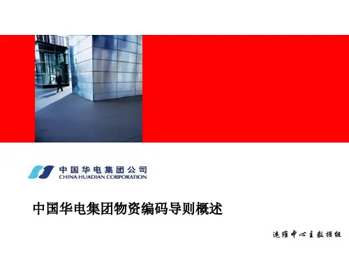 华电集团物资编码导则概述