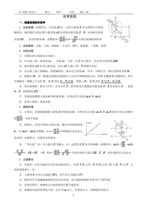 07光学实验