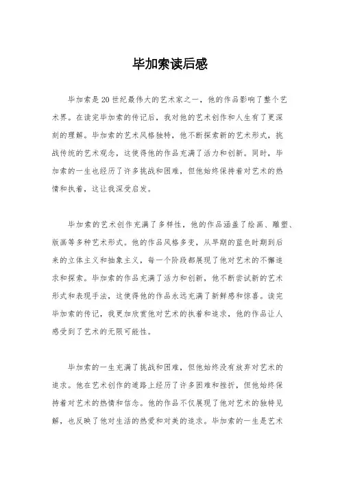 毕加索读后感