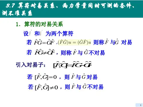 算符对易关系第三章-精品文档