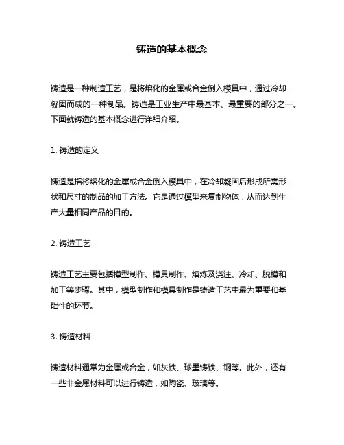 铸造的基本概念