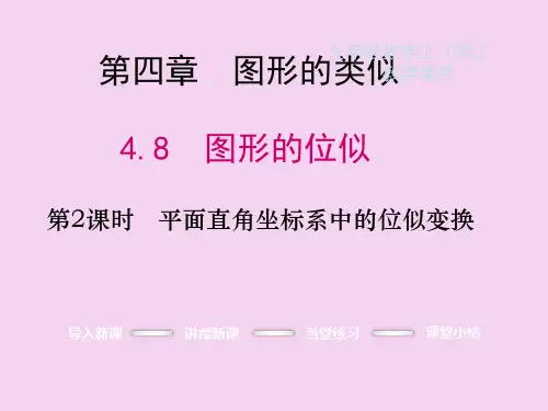 4.8.2  平面直角坐标系中的位似变换ppt课件