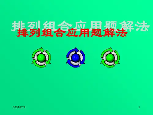 排列组合应用题解法PPT优质课件