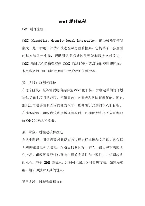 cmmi项目流程