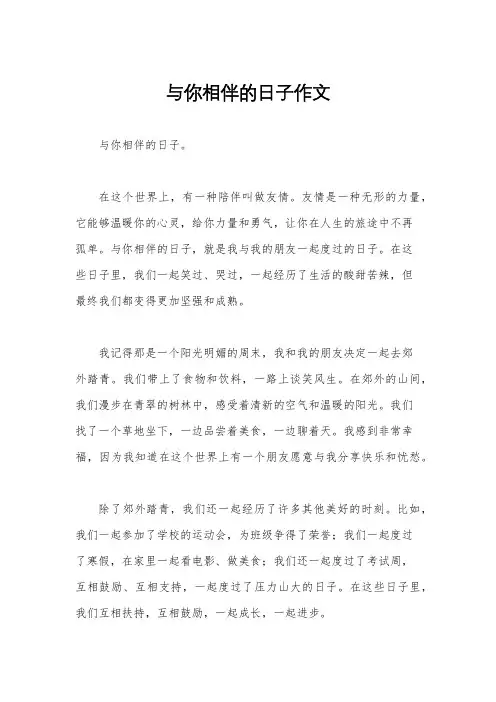 与你相伴的日子作文