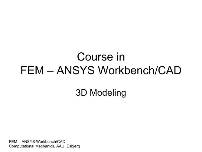 FEM-ANSYS-Workbench-3d-modeling