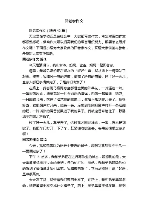 回老家作文