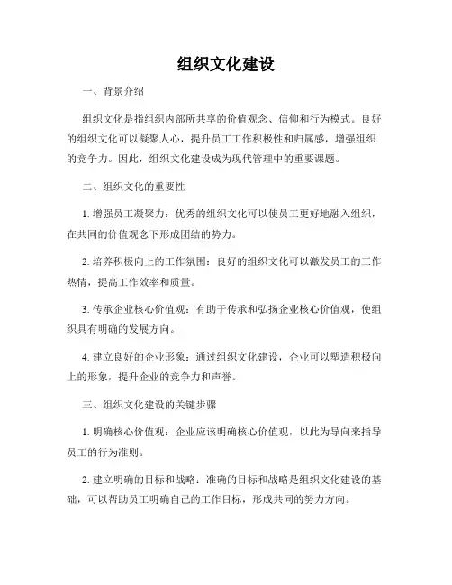 组织文化建设