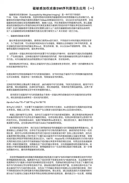 磁敏感加权成像SWI序列原理及应用（一）