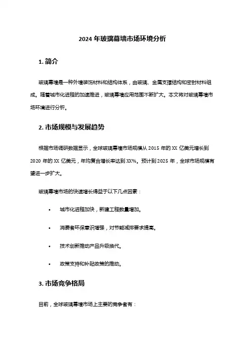 2024年玻璃幕墙市场环境分析