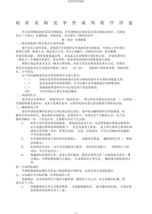 竞争性谈判流程