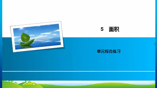 人教三年级下册数学习题课件5面积 单元综合练习