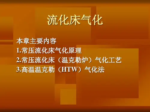 流化床气化技术ppt课件