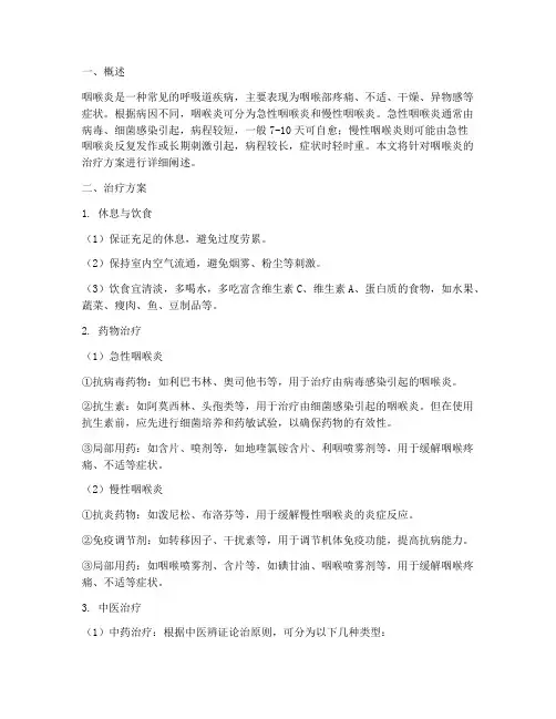 咽喉炎治疗方案