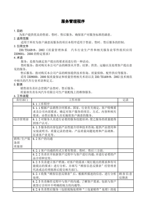 服务管理程序