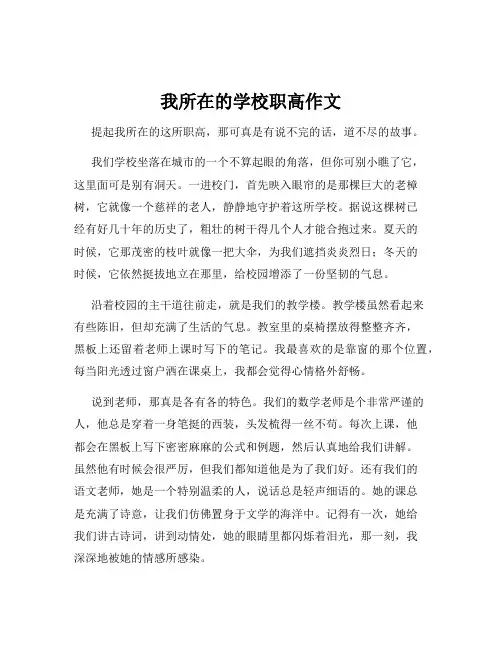 我所在的学校职高作文