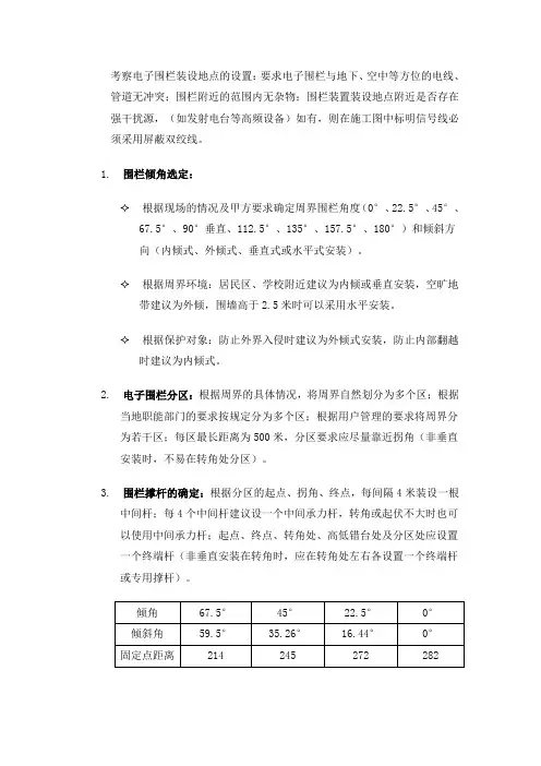 电子围栏施工