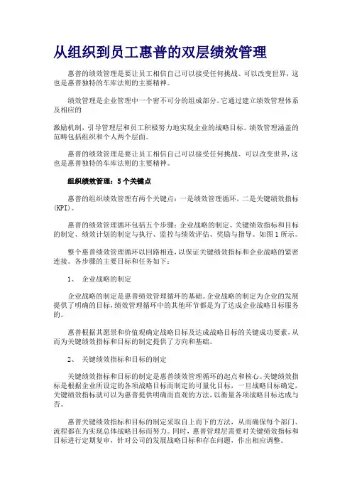 从组织到员工惠普的双层绩效管理.doc