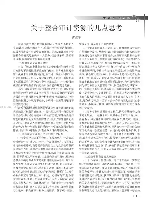 关于整合审计资源的几点思考