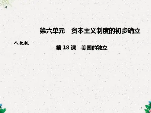 九年级人教版历史上册课件：第 18 课 美国的独立 