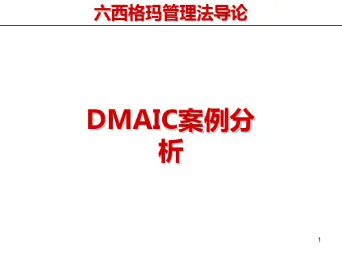 六西格玛案例PPT课件