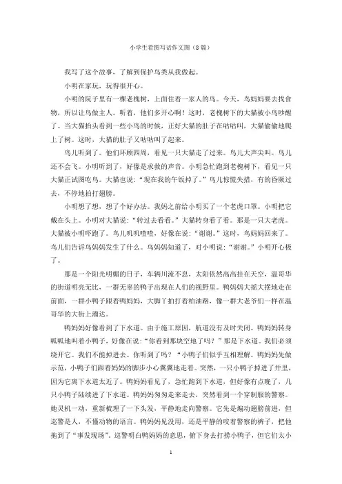 小学生看图写话作文图(8篇)